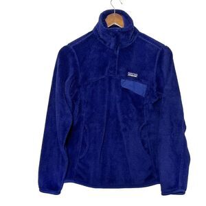 Patagonia Re-Tool Snap-T Pullover Women’s Size XS Blue Fleece Quarter Button Top